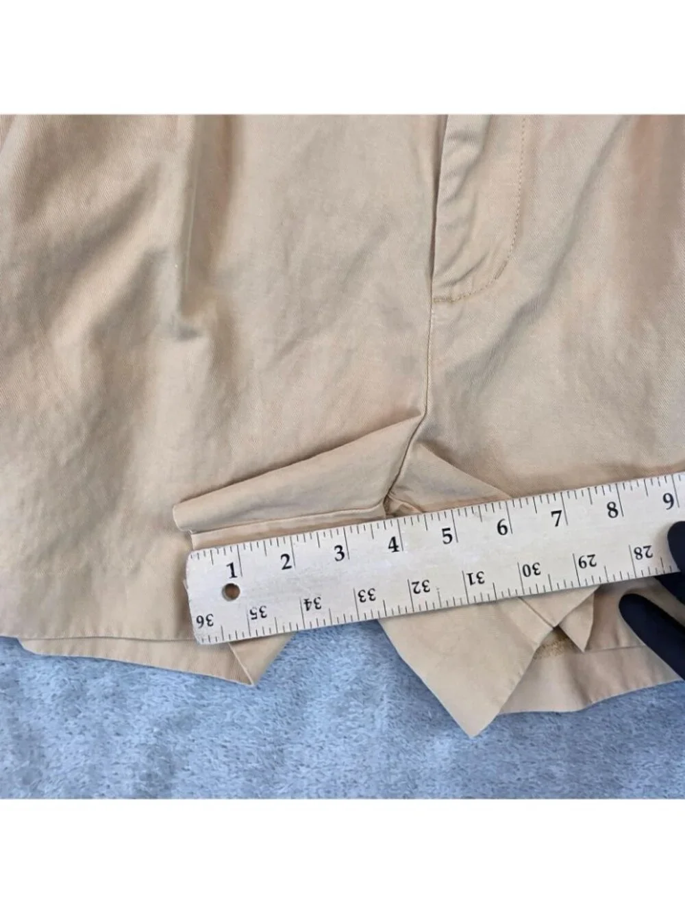 Madewell Shorts Womens 00 Beige Linen Blend Pleated Chino Twill High Rise Casual